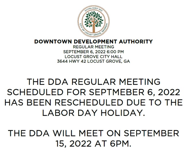 DDA Reschedule Notice